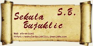 Sekula Bujuklić vizit kartica